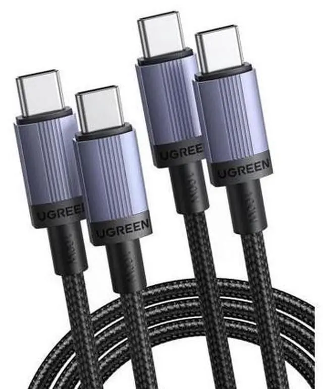 Main image of 100W 2-Pack USB C Cable Fast Charging, Type C Cord USB C Charger Cable for iPhone 17/16/15, MacBook Pro/Air, Galaxy S25/S24/S23, iPad Pro/Air, Pixel 10/9, Switch, AirPods, 10FT