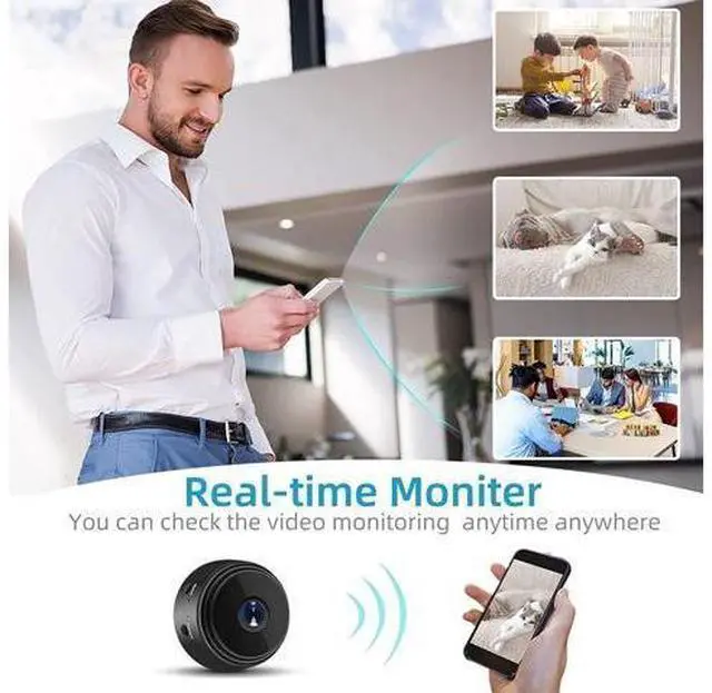 Alt view image 4 of 7 - Secret Camera Mini Camera Small Cam Home Security Hidden Camera WiFi Spy Nanny Cam with Phone App Video Recording Remote Monitor Kids Camera Pet Camera Indoor Room Use