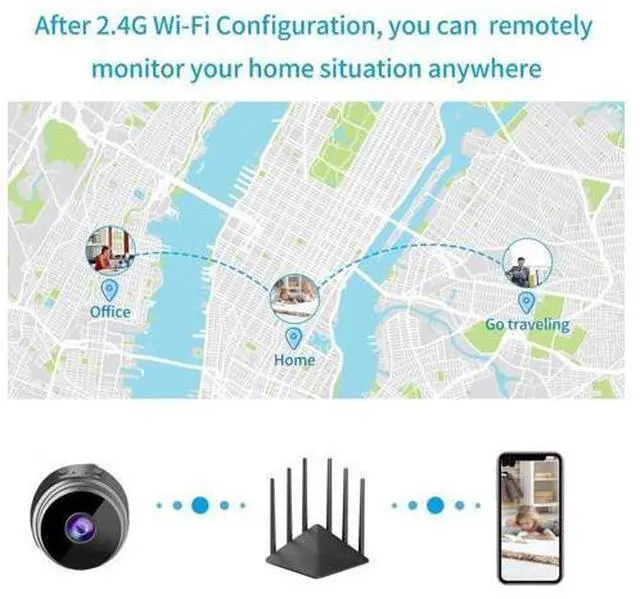 Alt view image 3 of 7 - Secret Camera Mini Camera Small Cam Home Security Hidden Camera WiFi Spy Nanny Cam with Phone App Video Recording Remote Monitor Kids Camera Pet Camera Indoor Room Use