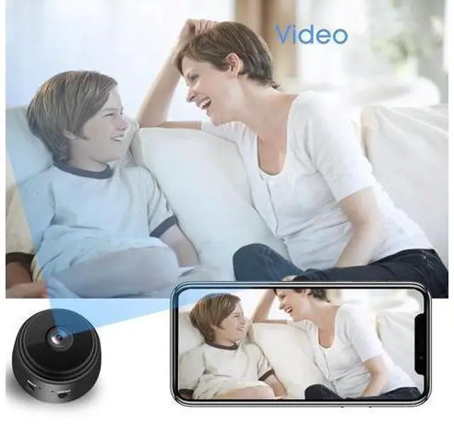 Alt view image 6 of 7 - Secret Camera Mini Camera Small Cam Home Security Hidden Camera WiFi Spy Nanny Cam with Phone App Video Recording Remote Monitor Kids Camera Pet Camera Indoor Room Use