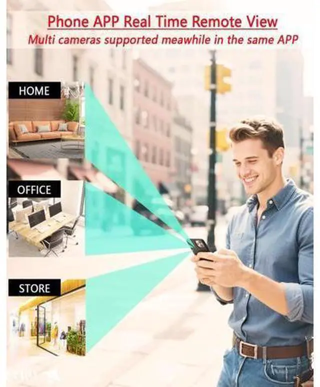 Alt view image 2 of 7 - Mini Spy Camera Wireless Hidden, WiFi HD1080P Home Security Cam Small Surveillance Camera Nanny Cam,Clear Night Vision, Motion Detection
