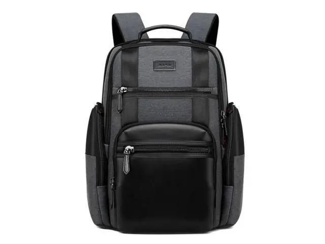 Alt view image 2 of 7 - Bopai 851-014318 Fashion Outdoor Breathable Waterproof Anti-theft Three-layer Large Capacity Double Shoulder Bag,with USB Charging Port, Size: 31x17x44cm(Grey)