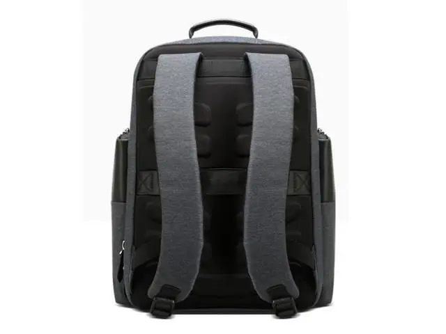 Alt view image 4 of 7 - Bopai 851-014318 Fashion Outdoor Breathable Waterproof Anti-theft Three-layer Large Capacity Double Shoulder Bag,with USB Charging Port, Size: 31x17x44cm(Grey)