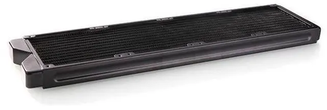Alt view image 3 of 6 - 480mm Water Cooling Radiator, 12 Tubes Copper Water Cooler for Computer CPU Heat Sink - Liquid Heat Exchanger Dual G1/4 Thread, 1.06 inch Thickness, Black
