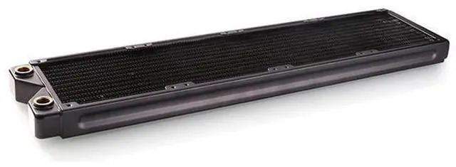 Alt view image 4 of 6 - 480mm Water Cooling Radiator, 12 Tubes Copper Water Cooler for Computer CPU Heat Sink - Liquid Heat Exchanger Dual G1/4 Thread, 1.06 inch Thickness, Black