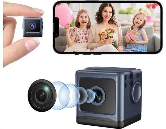 Main image of Cámara para el hogar HD Mini cámara interior para la oficina en casa de seguridad APP Control Cámara para mascotas bebé (solo vídeo) Negro
