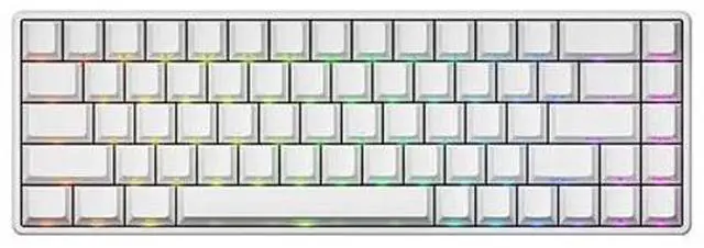 Main image of Vszerda 68 V3 Esports Hall Effect Keyboard, 65% 68-Key, CNC Aluminum, Adjustable 0.0053.3 mm, Cherry Profile Keycaps (White)