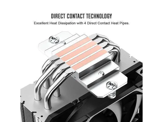 Alt view image 2 of 7 - ID-COOLING SE-224-XTS CPU Cooler 4 Heatpipes CPU Air Cooler 120mm PWM Fan CPU Fan for Intel LGA1700/115X/1200; AMD AM4/AM5
