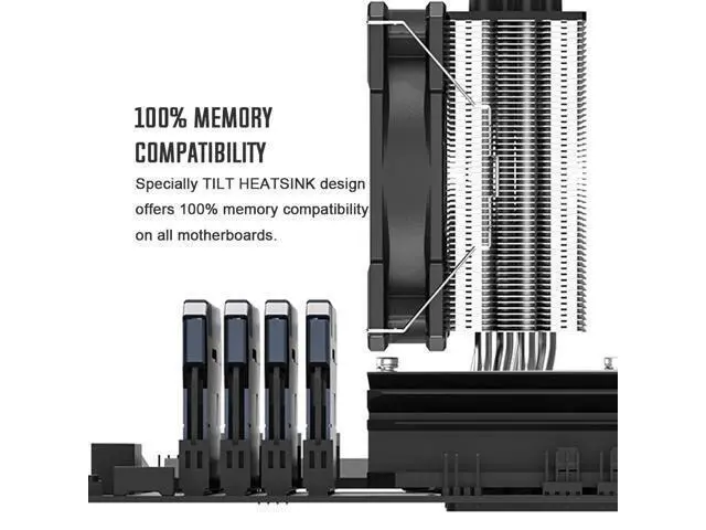 Alt view image 6 of 7 - ID-COOLING SE-224-XTS CPU Cooler 4 Heatpipes CPU Air Cooler 120mm PWM Fan CPU Fan for Intel LGA1700/115X/1200; AMD AM4/AM5
