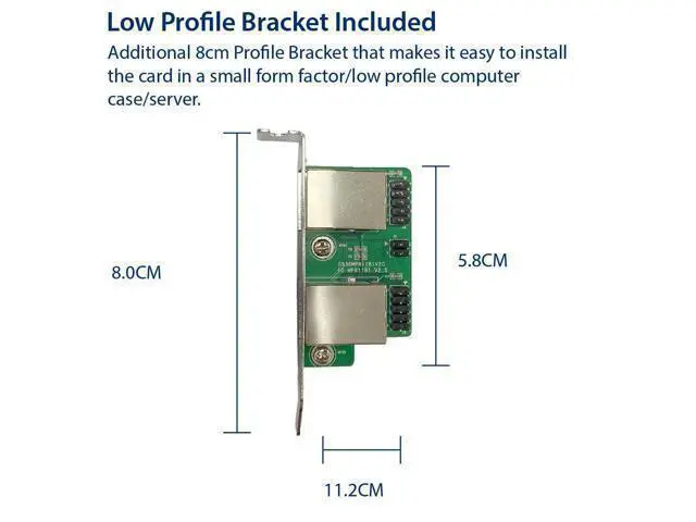 Alt view image 5 of 6 - Vszerda Dual 2.5 Gigabit Mini PCIe Ethernet Network Expansion Card, Green (SI-MPE24079)