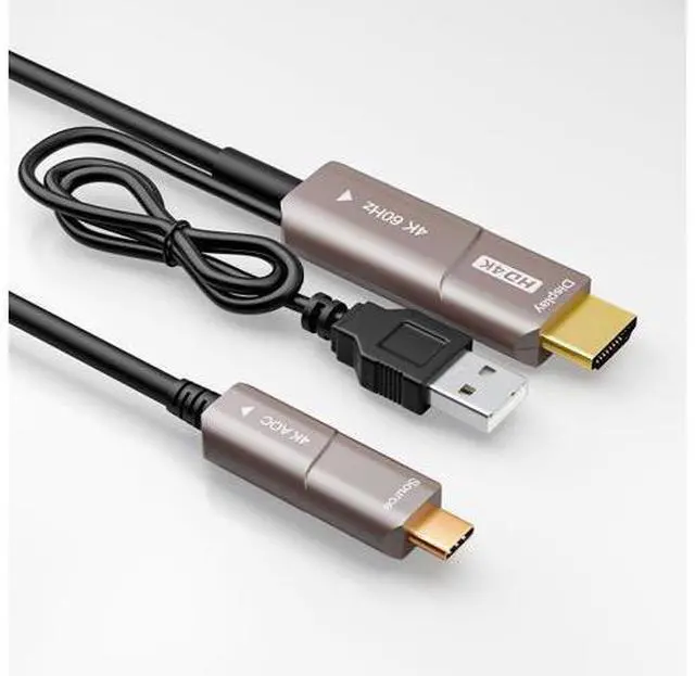 Main image of Vszerda USB C to HDMI Optical Cable USB 3.1 Type C to HDMI 4K Thunderbolt 3/4 Compatible for MacBook Pro/Air (F0402-AOC-10M)