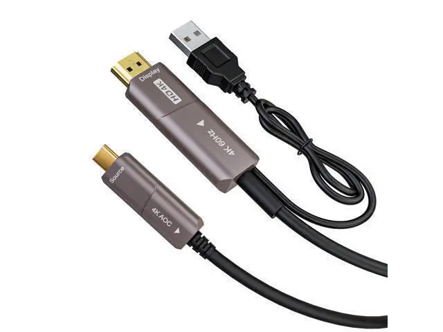 Alt view image 3 of 7 - Vszerda USB C to HDMI Optical Cable USB 3.1 Type C to HDMI 4K Thunderbolt 3/4 Compatible for MacBook Pro/Air (F0402-AOC-10M)