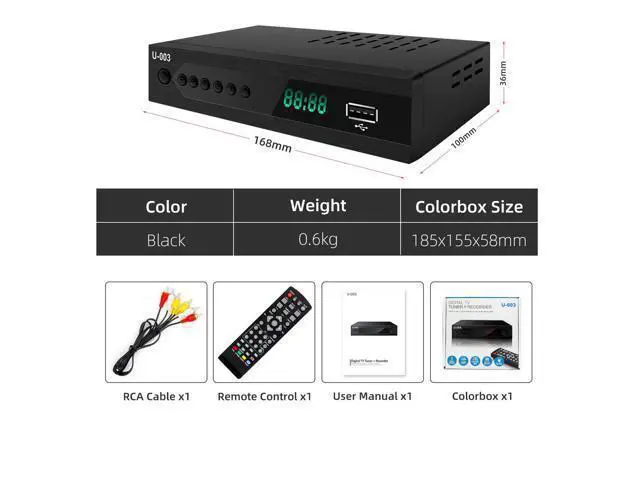 Alt view image 2 of 5 - Defendwe 2021 new model ATSC converter PVR TV Receiver TV Box H. 264 Decoder ATSC tuner box set top box ATSC Receiver box TV