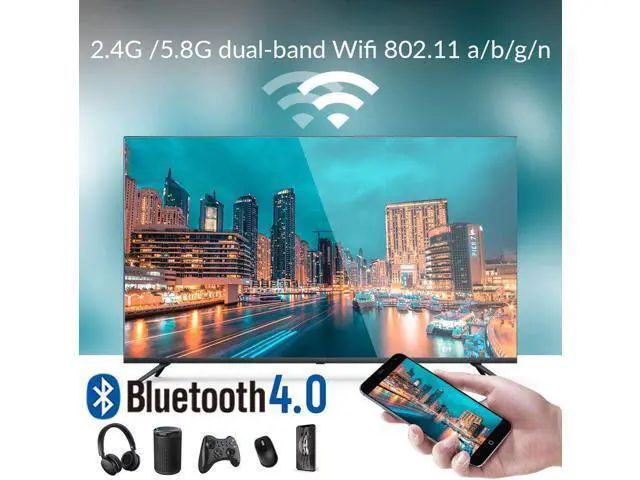 Alt view image 5 of 7 - Android TV Box 11.0, Smart TV Box RK3318 2GB 16GB Support 2.4G 5.8G WiFi Bluetooth 4.1 with Mini Backlit Keyboard Ethernet LAN 3D 4K Video Android Box Set Top TV Box