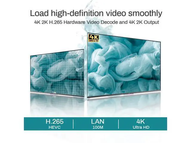 Alt view image 6 of 7 - Android TV Box 11.0, Smart TV Box RK3318 2GB 16GB Support 2.4G 5.8G WiFi Bluetooth 4.1 with Mini Backlit Keyboard Ethernet LAN 3D 4K Video Android Box Set Top TV Box