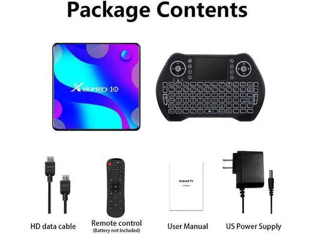 Alt view image 7 of 7 - Android TV Box 11.0, Smart TV Box RK3318 2GB 16GB Support 2.4G 5.8G WiFi Bluetooth 4.1 with Mini Backlit Keyboard Ethernet LAN 3D 4K Video Android Box Set Top TV Box