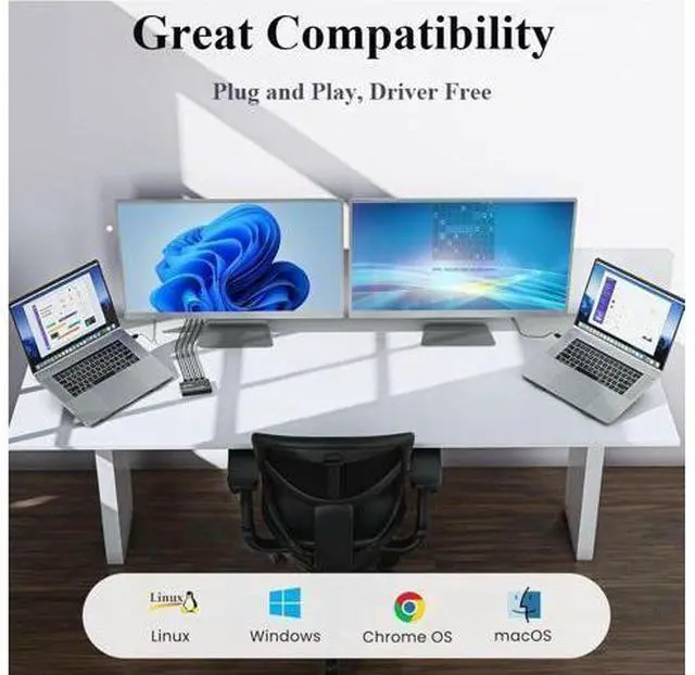 Alt view image 2 of 5 - USB 3.0 Switch Selector 4 Computers, 4 Port USB KVM Switch for 4 PC Share 4 USB Devices for Keyboard Mouse Printer, Wired Remote and 4 USB 3.0 Cables Included