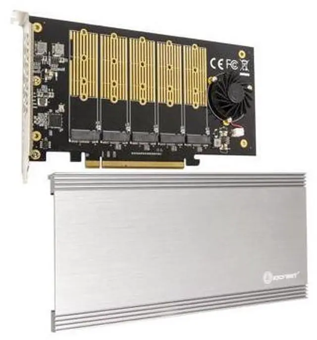 Main image of Vszerda 5 Slot M.2 B-Key SATA Base SSD PCI-e 3.0 x2 Bandwidth Expansion Card Require x16 Slot SI-PEX40142