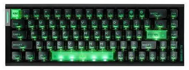 Main image of Vszerda RS6 Air Hall Effect Gaming Keyboard, 8K Polling, 256K Scan, 0.08 ms Latency, Adjustable 0.0013.3 mm RT, Hard Gasket 5-Layer, Aluminum Plate, 65% 68-Key (Black-Ice Blade)