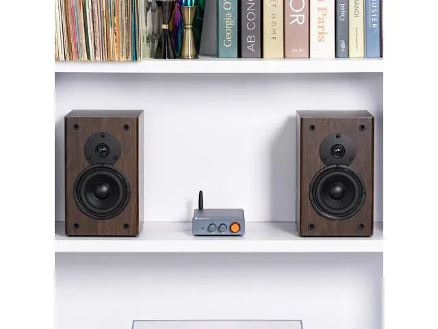 Alt view image 4 of 7 - Fosi Audio BT20A Pro Bluetooth 5.0 Amplifier, 300W x2 Wireless Amp, TPA3255 2 Channel Mini Class D Integrated Home Audio Outdoor Stereo Receiver with Bass Treble Control for Passive Speakers