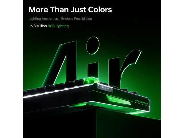 Alt view image 7 of 7 - Vszerda RS6 Air Hall Effect Gaming Keyboard, 8K Polling, 256K Scan, 0.08 ms Latency, Adjustable 0.0013.3 mm RT, Hard Gasket 5-Layer, Aluminum Plate, 65% 68-Key (Pink-Zen)