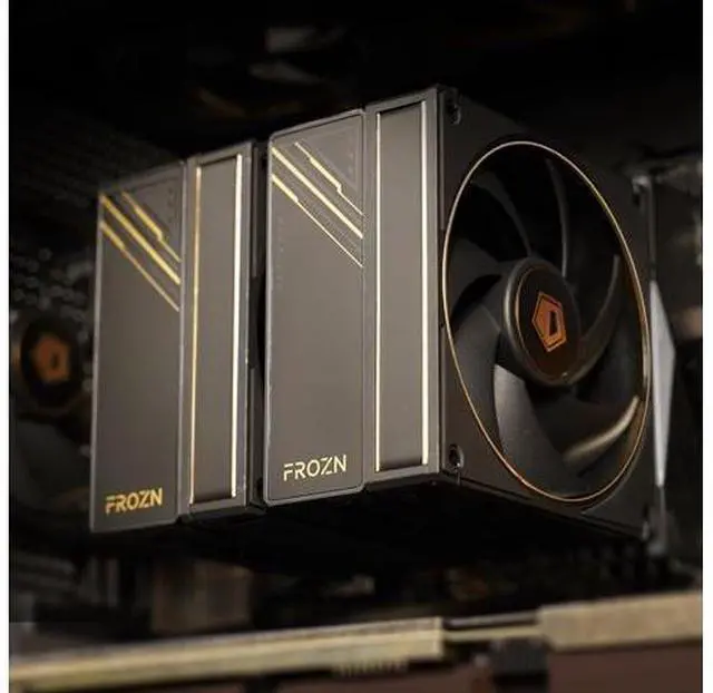 Alt view image 6 of 7 - ID-COOLING FROZN A620 GDL Limited Edition Dual-Tower Air CPU Cooler, 6 Heatpipes, Dual 120x120x27mm FDB Fans, Black CPU Cooler with Golden Lines Decorated, Support LGA1851/1700/1200/115X; AMD AM5/AM4