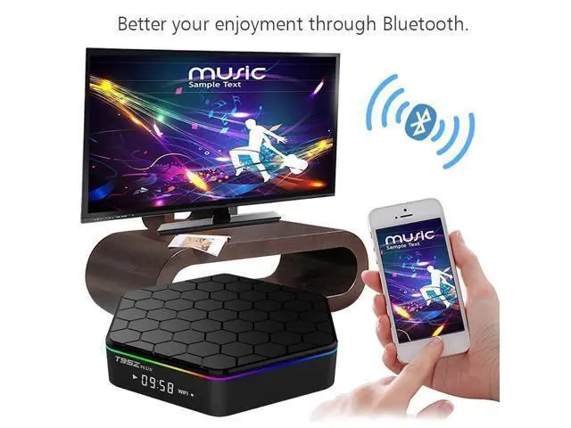 Alt view image 4 of 7 - T95Z Plus Android 7.1 TV BOX KODI, 4K Android TV Streaming BOX 2G RAM 16G ROM, Media Player Smart TV Set Top Box with Amlogic S912 Octa Core Dual Band Wifi 2.4G/5G 3D TV Boxes with Remote