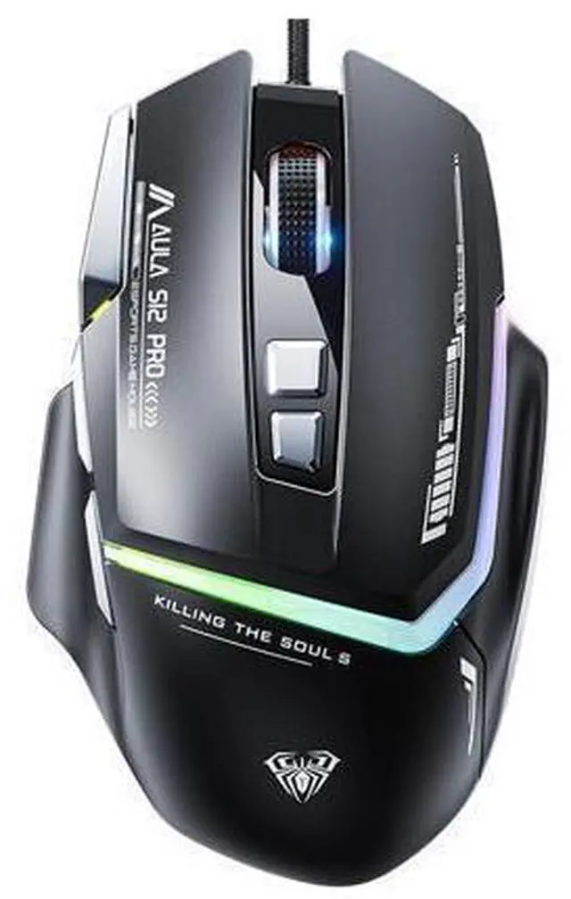 Alt view image 7 of 7 - Vszerda Wried Mechanical Keyboard Mouse Combo,F2088 White Typewriter Style Mechanical Keyboard Blue Switches + S12PRO RGB Gaming Mouse Black