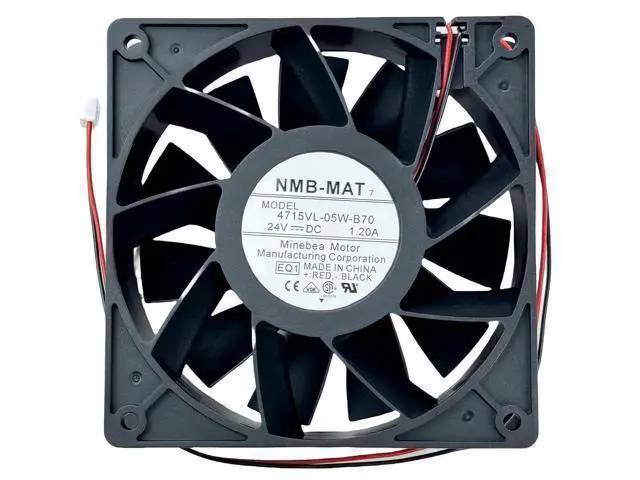 Alt view image 7 of 7 - JAENFONG for 4715VL-05W-B70 Cooling Fan, DC 24V 1.20A NMB-MAT Inverter Cooling Fan, 120X120X38mm 2-Wire Cooling Fan