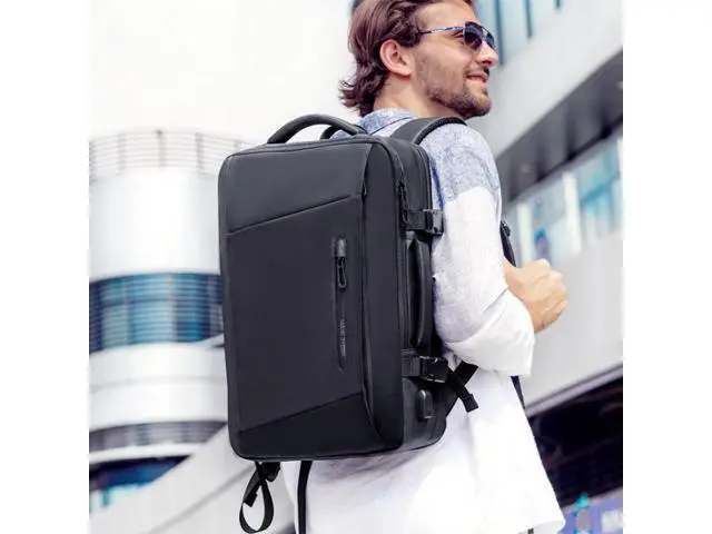Alt view image 4 of 5 - Mark Ryden 17.3 Inch Men Large Capacity Oxford Cloth Computer Backpack,Style: Raincoat Style Raincoat Style