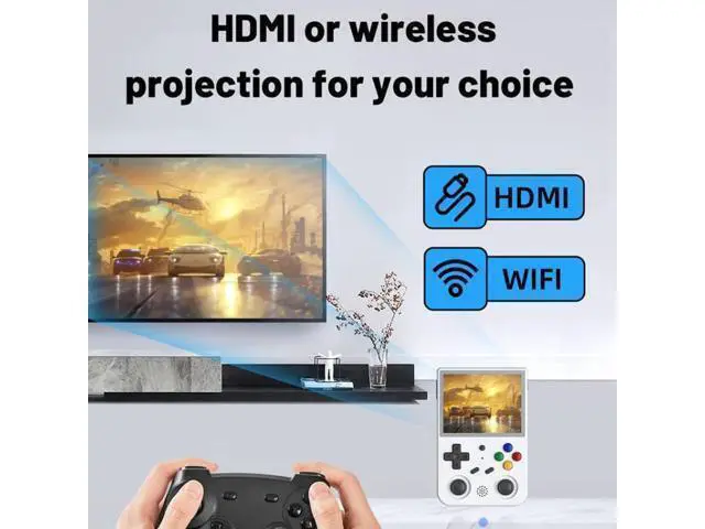 Alt view image 7 of 7 - ANBERNIC RG353V 3.5 Inch Wireless Game Box 64G 15000 Games 64G 15,000 games (Transparent Purple)