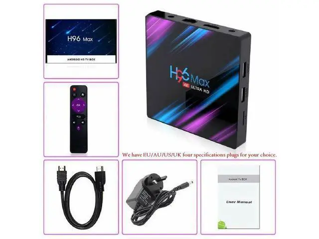 Alt view image 3 of 5 - set top box H96 max tv box Android 9.0 smart tv box USB 3.0 4GB RAM RAM 32GB ROM 4K WiFi Youtube Media player 3D Set-Top