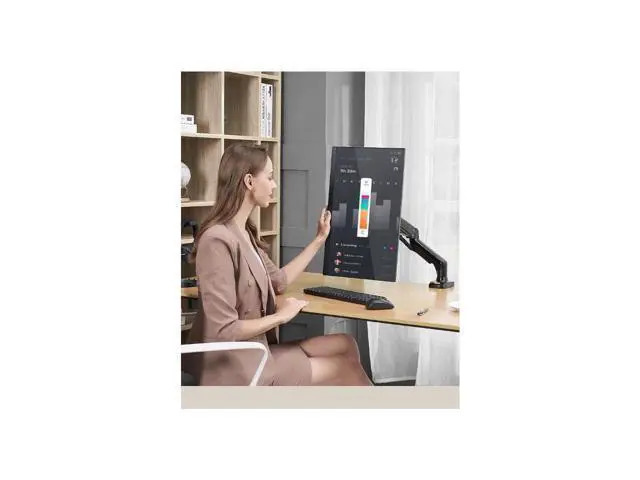 Alt view image 2 of 6 - NB F80 monitor stand computer stand desktop lift monitor stand arm swivel computer stand monitor base elevated screen stand 17-30 inches