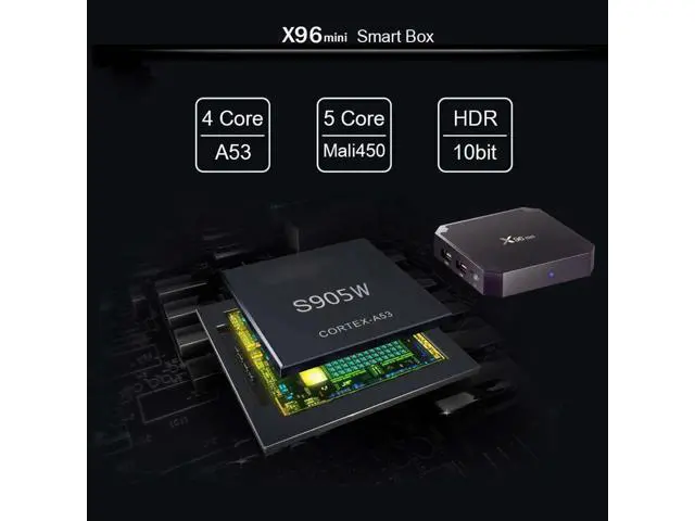 Alt view image 2 of 4 - Player Set Top Box X96mini 1+8G/1+16G Smart Set-Top TV Box Quad Core 4K 3D WIFI 100M TV Box Android 7.1