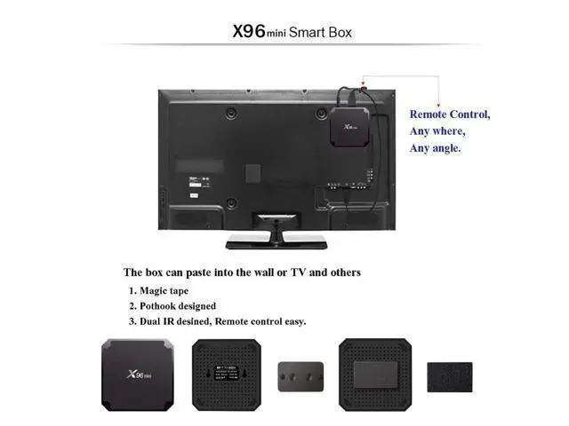 Alt view image 3 of 4 - Player Set Top Box X96mini 1+8G/1+16G Smart Set-Top TV Box Quad Core 4K 3D WIFI 100M TV Box Android 7.1