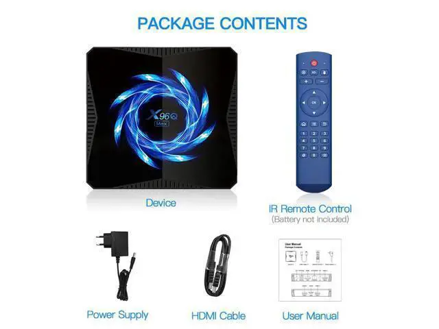 Alt view image 5 of 5 - tv box X96Q max Android 10.0 set top box 2.4G/5GHz Wifi BT 100M 4K Smart tvbox 4GB 64GB Smart Media Player Set-top box