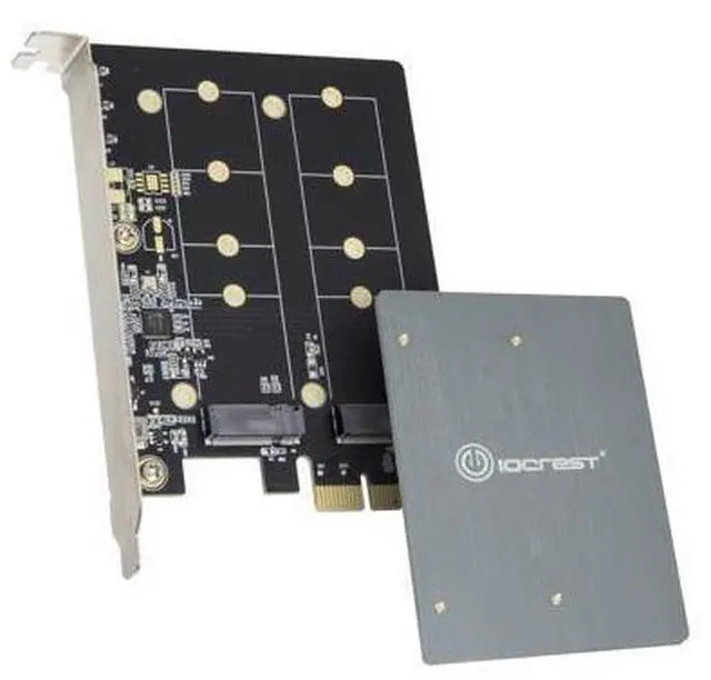 Main image of Vszerda Dual M.2 B-Key SATA SSD Converter PCI Express 3.0 x1 Expansion Card Heat Sink Jmicron JMB582 Chipset SI-PEX40153