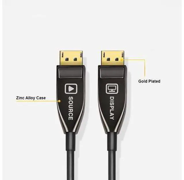 Alt view image 5 of 5 - EnLabs AOCDP8K15M DP 1.4 Fiber Optic AOC Cable,DisplayPort to DisplayPort 8k@60HZ 4K@144Hz Male to Male Cable - (DP to DP Cable) Black - 49.18ft