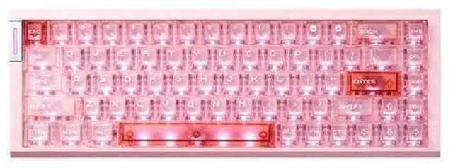 Main image of Vszerda RS6 Air Hall Effect Gaming Keyboard, 8K Polling, 256K Scan, 0.08 ms Latency, Adjustable 0.0013.3 mm RT, Hard Gasket 5-Layer, Aluminum Plate, 65% 68-Key (Pink-Zen)