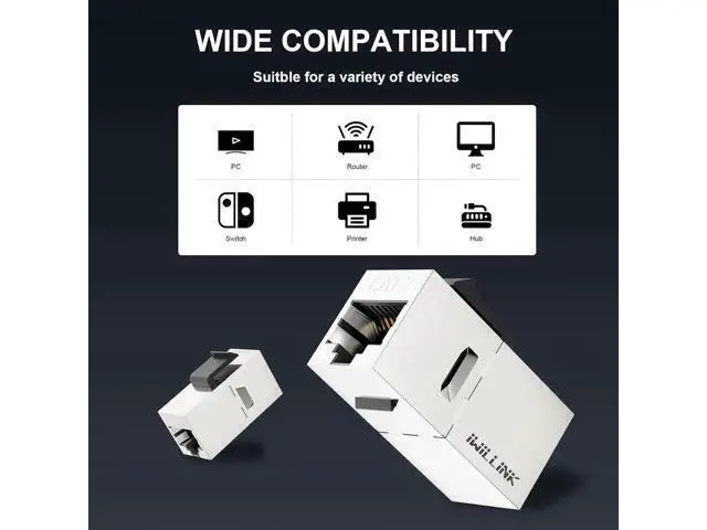 Alt view image 5 of 7 - 10Gbps CAT7 Coupler RJ45 Keystone Shielded Coupler 25-Pack, Ethernet Coupler, Female to Female Keystone Jack, STP Keystone Insert for Cat7/Cat6a/cat6/cat5e Cable