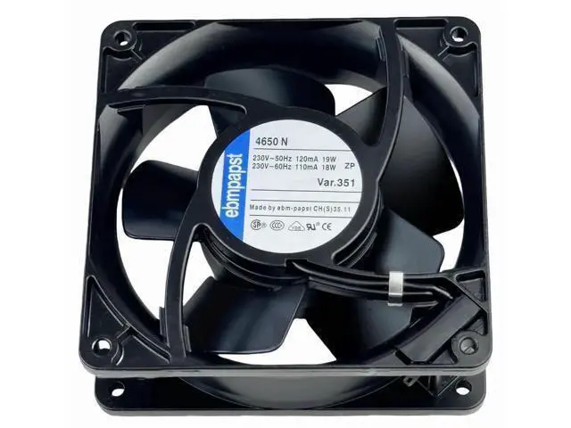 Alt view image 3 of 7 - for ebmpapst Cooling Fan 4650N, All Metal High Temperature Resistant Axial Cooling Fan 2-Pin 120x120x38mm AC 230V 50/60Hz 0.12A