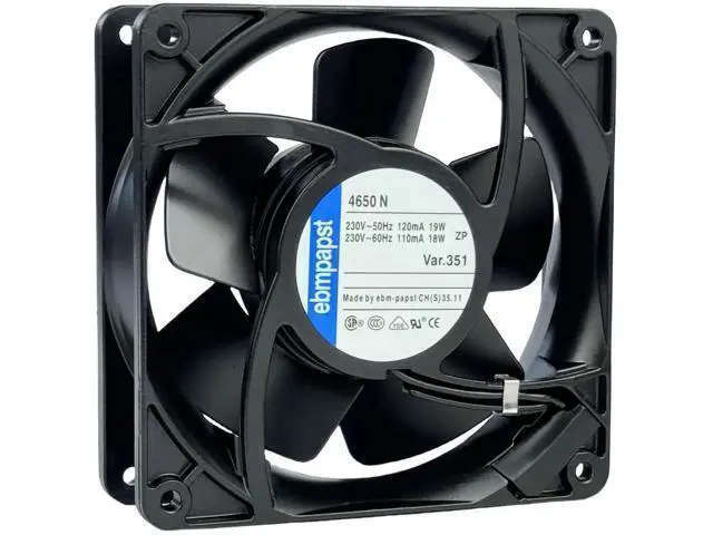 Alt view image 5 of 7 - for ebmpapst Cooling Fan 4650N, All Metal High Temperature Resistant Axial Cooling Fan 2-Pin 120x120x38mm AC 230V 50/60Hz 0.12A