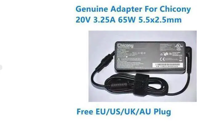 Main image of 20V 3.25A 65W 5.5x2.5mm Chicony A16-065N2A A065R133L Power Supply AC Adapter For Laptop Power Charger