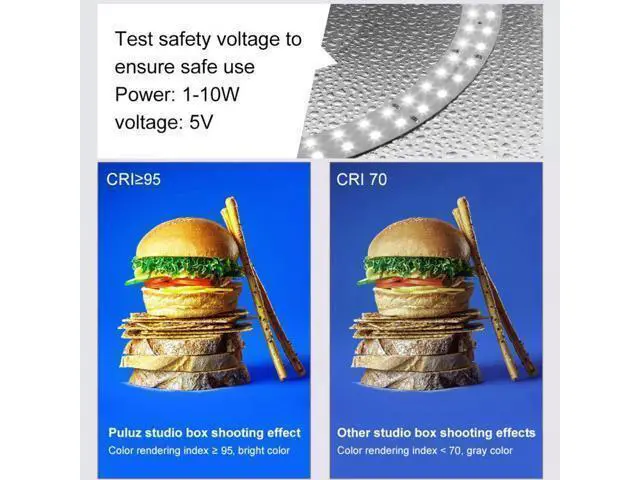 Alt view image 7 of 7 - PULUZ 25cm Folding Portable Ring Light Photo Lighting Studio Shooting Tent Box with 12 Colors Backdrops, Size: 25cm x 25cm x 25cm (Style 1)