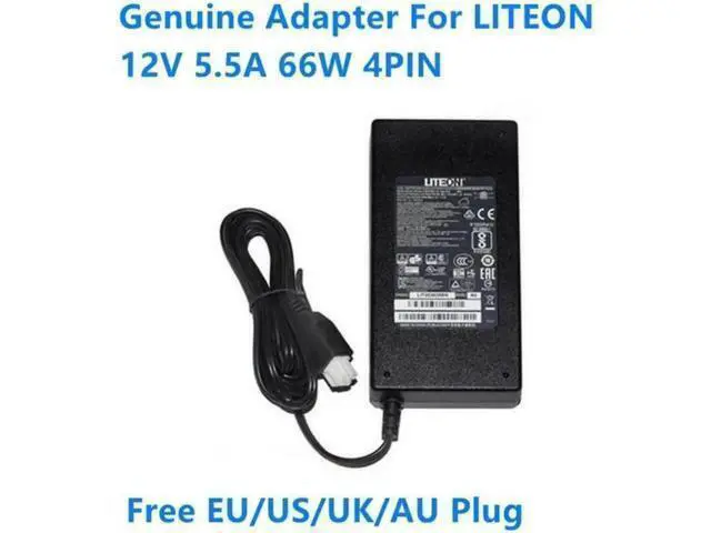 Alt view image 3 of 4 - 12V 5.5A 66W 4PIN LITEON PA-1660-2SA2 341-100346-01 AC Adapter For Router Power Supply Charger