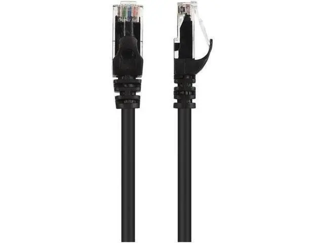 Alt view image 3 of 6 - Cat6 Ethernet Cable - 10 ft - Black - Patch Cable - 10 Pack - Network Cable - Ethernet Cord - Cat 6 Cable - Black- 10ft Pack Of 10 Bare Copper