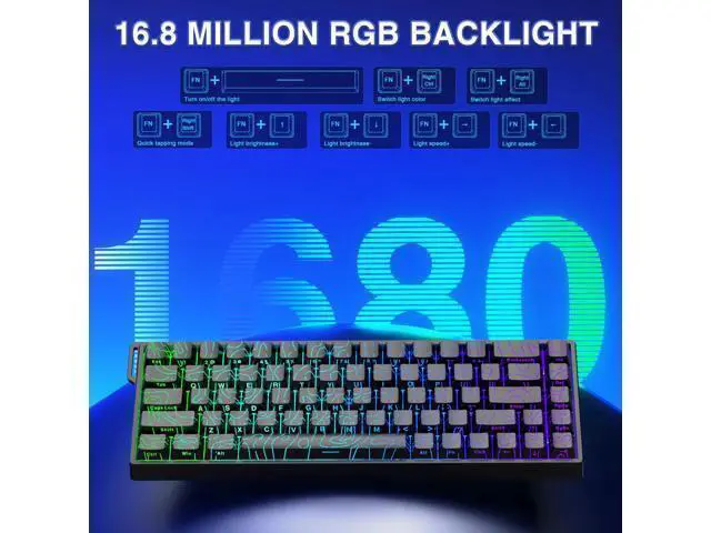 Alt view image 6 of 7 - Vszerda WIN68 HE Mechanical Gaming Keyboard 60%, Hall Effect Magnetic Switch, Fast Trigger Mode Adjustable Actuation, 8000Hz Polling Rate, RGB Backlit, Small Wired Keyboard for Laptop/PC Gamer