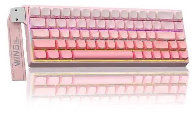 Main image of Vszerda WIN68 HE Mechanical Gaming Keyboard 60%, Hall Effect Magnetic Switch, Fast Trigger Mode Adjustable Actuation, 8000Hz Polling Rate, RGB Backlit, Wired Pink Keyboard for Laptop/PC Gamer