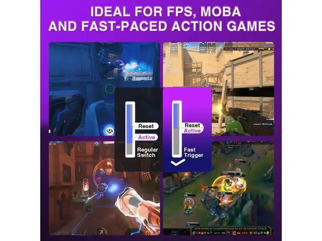 Alt view image 7 of 7 - Vszerda WIN68 HE Mechanical Gaming Keyboard 60%, Hall Effect Magnetic Switch, Fast Trigger Mode Adjustable Actuation, 8000Hz Polling Rate, RGB Backlit, Wired Pink Keyboard for Laptop/PC Gamer