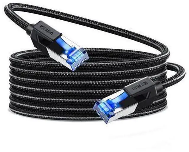 Main image of UGREEN Cat 8 Ethernet Cable 40FT, High Speed Braided 40Gbps 2000Mhz Network Cord Cat8 RJ45 Shielded Indoor Heavy Duty LAN Cables Compatible for Gaming PC PS5 PS4 PS3 Xbox Modem Router 40FT